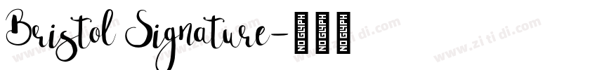 Bristol Signature字体转换